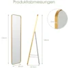 Ganzkörperspiegel mit goldenem Stahlrahmen & explosionssicherer Folie Wandspiegel