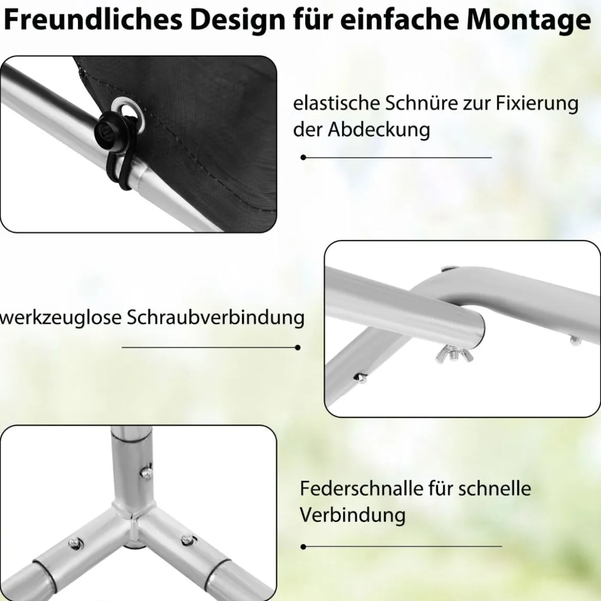 Garagenzelt 160 x 218 x 164 cm Gerätehaus Wasserdicht mit Metallrahmen Dunkelgrau