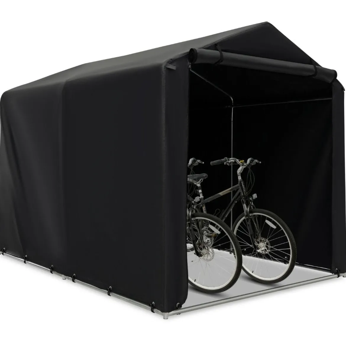 Garagenzelt 160 x 218 x 164 cm Gerätehaus Wasserdicht mit Metallrahmen Dunkelgrau