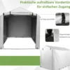 Garagenzelt 160 x 218 x 164 cm Gerätehaus Wasserdicht mit Metallrahmen Grau