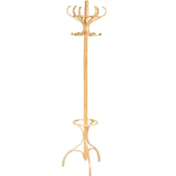 Garderobenständer Kleiderständer Garderobe mit 12 Haken Braun/Schwarz/Natur/Weiß