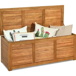Gartenbox Aufbewahrungsbox für Garten und Hinterhof Akazienholz 120x45x45cm