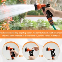 Gartenschlauch-Aufroller mit Wandhalterung 180˚ drehbare Halterung 1/2 Zoll 30m + 2m