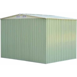 Gerätehaus Gartenhaus Lagerschuppen Geräteschuppen mit Schiebetür Grün Metall 205 x 257 x 175,5 cm