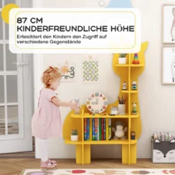 Giraffe Bücherregal für Kinder Spielzeug-Aufbewahrungsorganisator mit offenen Regalen