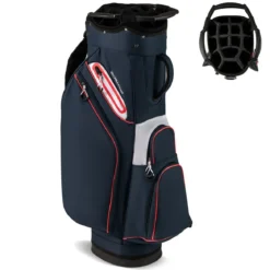 Golfbag Leichtes Golf Cart Bag mit 14 er Unterteilung Wasserabweisende Golftasche Marineblau