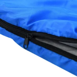 Goplus Doppelschlafsack 2 Personen XL Deckenschlafsack Schlafsack mit 2 Kissen Schwarz/Blau 220 x150 cm