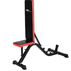 Go[plus Trainingsbank Verstellbar Hantelbank Schrägbank mit Sitz- und Rückenlehne Rot und Schwarz 115 x 60 x 127 cm