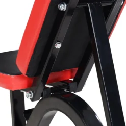 Go[plus Trainingsbank Verstellbar Hantelbank Schrägbank mit Sitz- und Rückenlehne Rot und Schwarz 115 x 60 x 127 cm