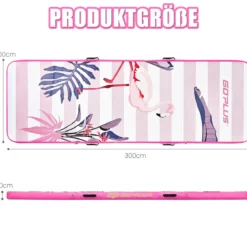 Gymnastik-Trainingsmatte aufblasbare Turnmatte Air Track 300 x 100 x 10 cm Rosa