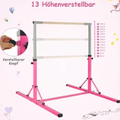 Gymnastik Turnreck Turnreck höhenverstellbar Turnstangen bis 100kg belastbar für den Innenbereich Rosa/Blau/Grün/Violett