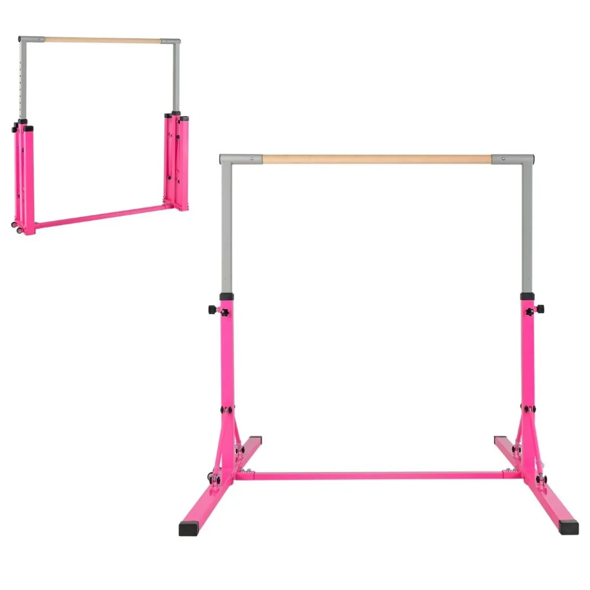 Gymnastik Turnreck Turnreck höhenverstellbar Turnstangen bis 100kg belastbar für den Innenbereich Rosa/Blau/Grün/Violett