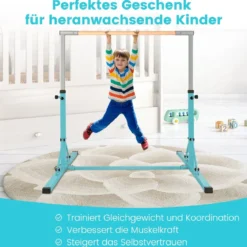 Gymnastik Turnreck Turnreck höhenverstellbar Turnstangen bis 100kg belastbar für den Innenbereich Rosa/Blau/Grün/Violett
