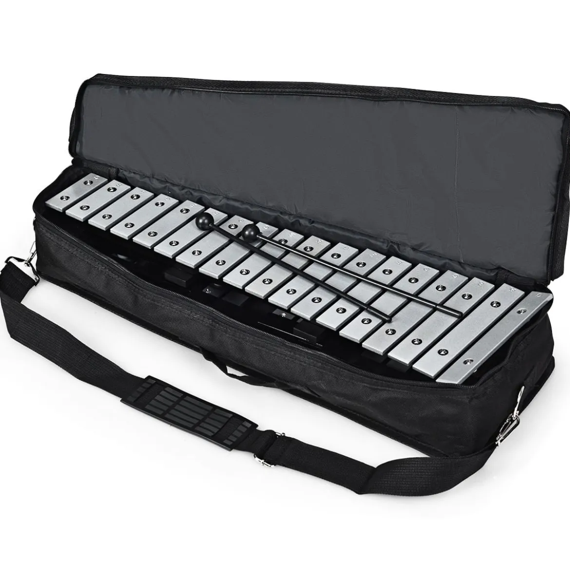 Handpercussion Glockenspiel Xylophon mit Schlägel Tragetasche 30 Noten