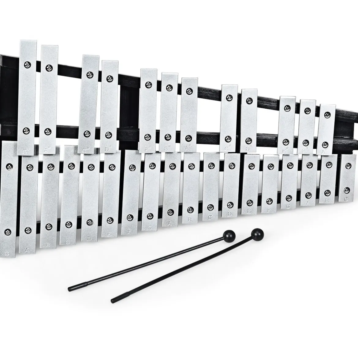 Handpercussion Glockenspiel Xylophon mit Schlägel Tragetasche 30 Noten