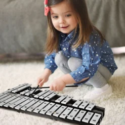 Handpercussion Glockenspiel Xylophon mit Schlägel Tragetasche 30 Noten