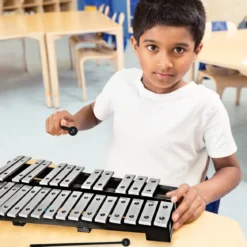 Handpercussion Glockenspiel Xylophon mit Schlägel Tragetasche 30 Noten