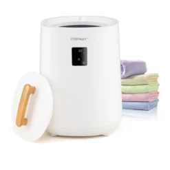 Handtuchwärmer 18 L Deckenwärmer mit LED-Anzeige & automatischer Abschaltung tragbarer heißer Handtuchbehälter Weiß