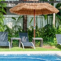 Hawaiianischer Strandschirm mit Tragetasche & Neigbarem Design Tischschirm 175 cm