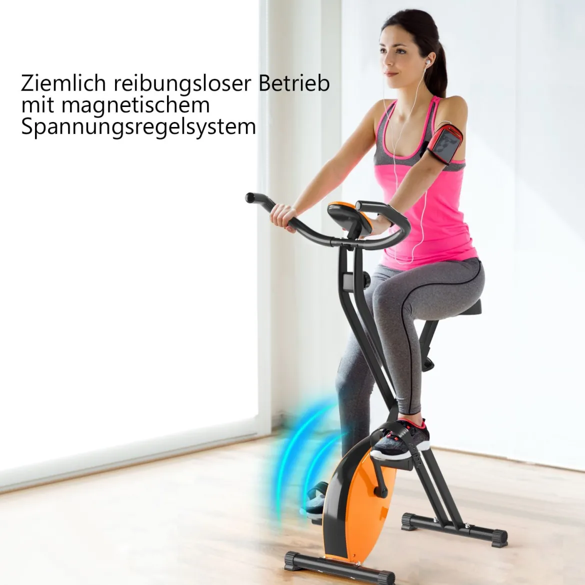 Heimtrainer Ergometer Fitnessfahrrad LCD Display Fahrrad bis 100kg belastbar