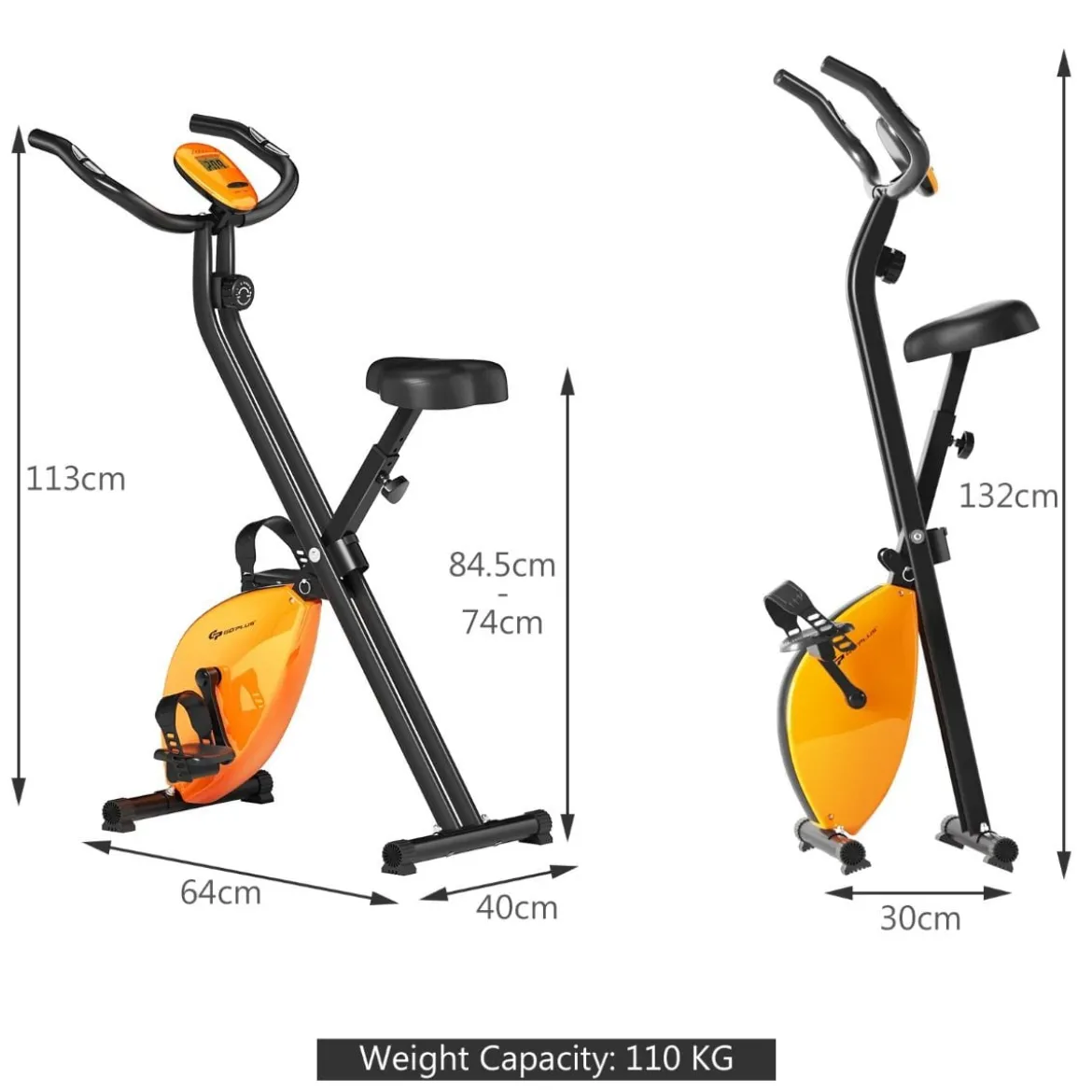 Heimtrainer Ergometer Fitnessfahrrad LCD Display Fahrrad bis 100kg belastbar