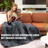 Heizdecke 9 Heizstufen 20-46℃ Elektrische Überwurfdecke Elektrische Wärmedecke Grau