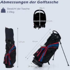 Herren Golfschläger Set 11 teilige Golfschlägersätze rechtshändig mit Regenhaube Blau