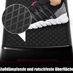 Höhenverstellbarer Aerobic Stepper Fitnesstrainer mit zwei Stufen von 10 cm und 15 cm Fitnesstrainer Schwarz