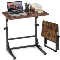 Höhenverstellbarer Betttisch Klappbarer Pflegetisch C-Form Laptoptisch Beistelltisch