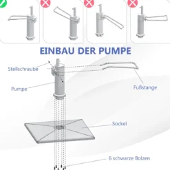 Höhenverstellbarer Friseurstuhl mit Gepolsterter Rückenlehne & Verstellbare Kopfstütze & Hydraulikpumpe