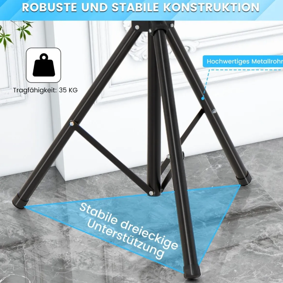 Höhenverstellbarer TV Ständer für 21–47 Zoll Plasma/LCD/LED Fernseher & Flach bis zu 35 kg