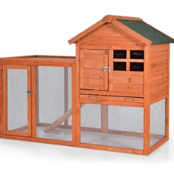 Hühnerstall Hühnerhaus wetterfest Kaninchenkäfig mit ausziehbarem Tablett Hühnervoliere für Kaninchen Holz