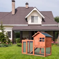 Hühnerstall Hühnerhaus wetterfest Kaninchenkäfig mit ausziehbarem Tablett Hühnervoliere für Kaninchen Holz