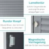 Hängeschrank Badezimmerschrank Wandschrank mit Verstellbarem Einlegeboden Grau