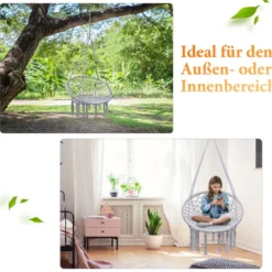 Hängesessel Hängestuhl zum Aufhängen bis 150 kg