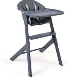 Hochstuhl Baby 3 in 1 Kinderstuhl mit Verstellbarem Tablett & Fußstütze bis 15 kg Grau