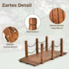 Holzbrücke mit Geländer Gartenbrücke Belastbar bis 120 kg Teichbrücke Zierbrücke Dekobrücke