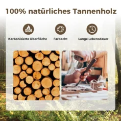 Holzbrücke mit Geländer Gartenbrücke Belastbar bis 120 kg Teichbrücke Zierbrücke Dekobrücke