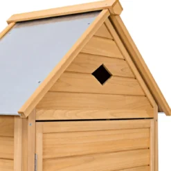 Holz Gartenschrank Gerätehaus Geräteschuppen Geräteschrank 70 x 36 x 177 cm