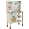 Holzküche für Kinder Spielküche aus Holz mit Licht & Sound Kinderküche mit Zubehör Grün