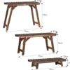 Holz-Pflanzenständer 3-stufiges Eck-Pflanzenregal 3tlg. Blumenständer Braun