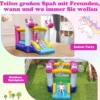 Hüpfburg mit Rutsche und Sprungbereich kleine Bouncy Castle für Kinder Innen- und Außenbereich Mehrfarbig