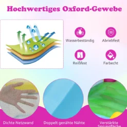 Hüpfburg mit Rutsche und Sprungbereich kleine Bouncy Castle für Kinder Innen- und Außenbereich Mehrfarbig