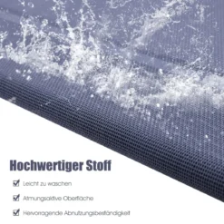 Hundebett Hundeliege outdoor Haustierbett Hund 130 x 90 x 20 cm Grau