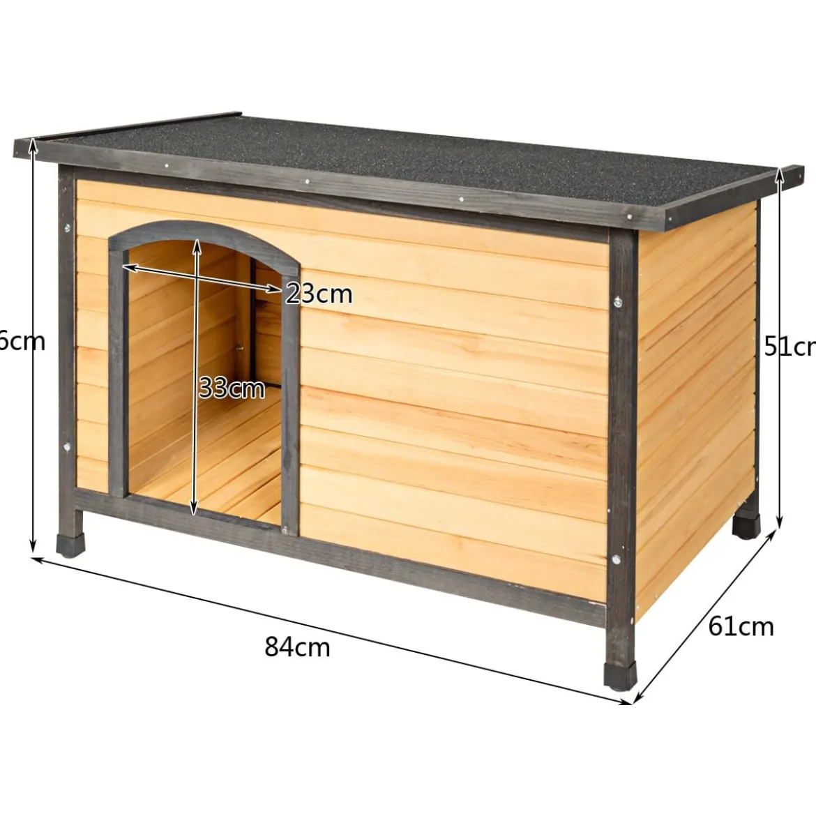 Hundehütte Holz Hundehaus Wetterfest Hundehöhle outdoor Hütte für Hunde Katzen