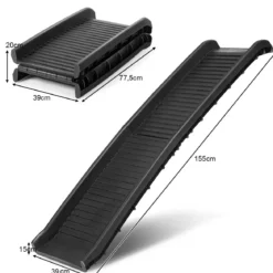 Hunderampe Einstiegshilfe Ausziehbare Hundetreppe Autorampe Tiertreppe
