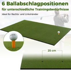 3-in-1-Abschlagmatte für Golf Hochwertige Schlagmatte mit Kunstrasen 152 x 117 cm