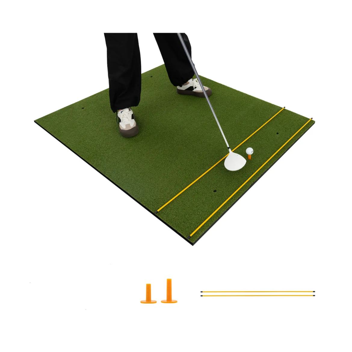 3-in-1-Abschlagmatte für Golf Hochwertige Schlagmatte mit Kunstrasen 152 x 117 cm