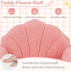 2 in 1 ausklappbares Kindersofa Kindersessel mit Schlaffunktion Kindercouch Rosa