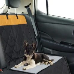 2 in 1 Autoschondecke & Auto Hundbox mit Seitentasche Wasserabweisend 148 x 145 cm